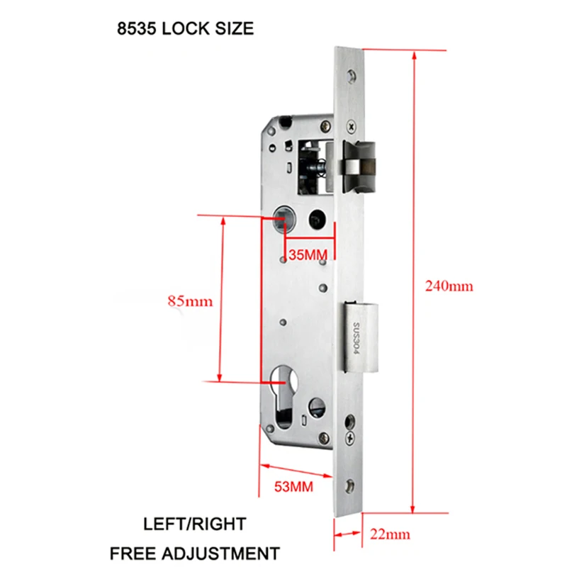 8525/8530/8535/8545 multi-point door lock broken bridge aluminum door lock body conjoined door lock plastic steel door lock