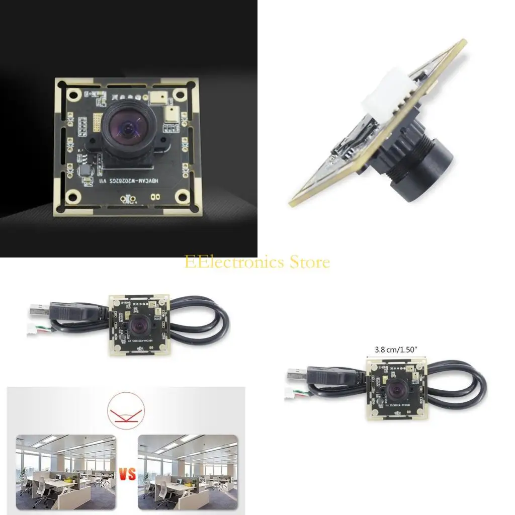 B03C 1MP 120fps Global Shutter USB Camera Module No Distortion Lens OV9281 Black white Monochrome Webcame