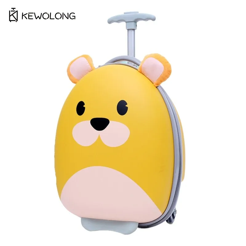 

Cartoon 16 Inch Kids Trolley Bag ABS+PC Cute Children's Suitcase for Air Travel, Lightweight Carry On Luggage