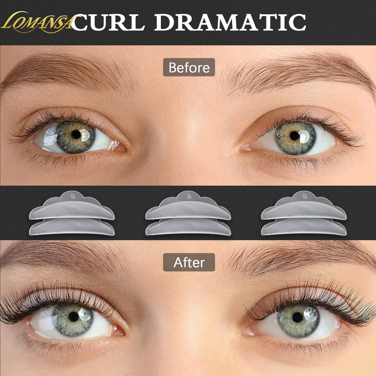 Lomansa 새로운 실리콘 속눈썹 허용 패드 속눈썹 연장 용품 메이크업 액세서리 속눈썹 연장 속눈썹 리프팅 도구