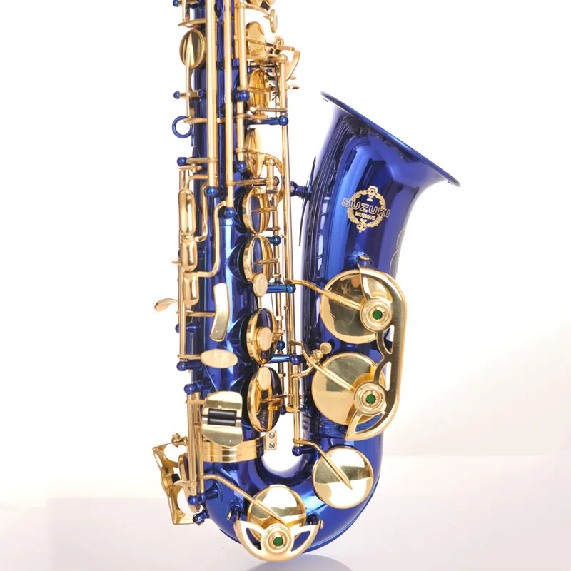 Japan Popular blue Saxophone Alto E sax Musical instrument High Quality With Case All Accessories