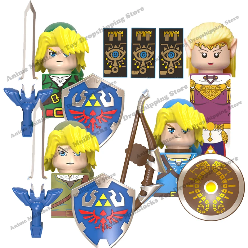 WM6053 The Legend of Zelda Cartoon Link Princess Mini Bricks Action toy Figura Assembly Toys Building Blocks kids Model Gifts