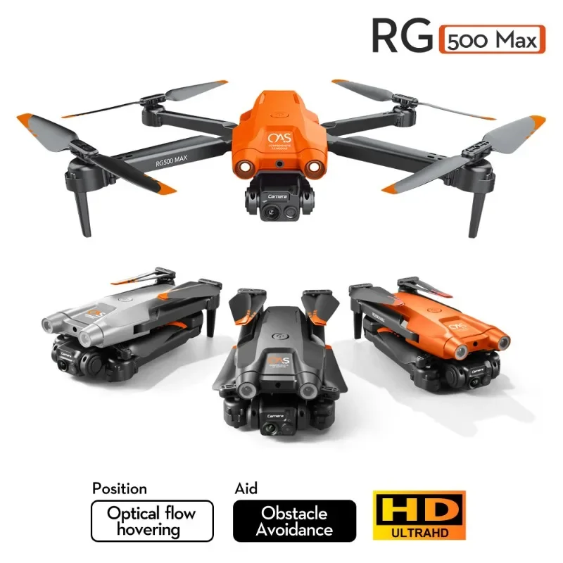 NEW RG500MAX Drone 4K Professional Triple Camera 4K ESC WIFI FPV Obstacle Avoidance Four Axis Folding RC Aerial Photography Toy