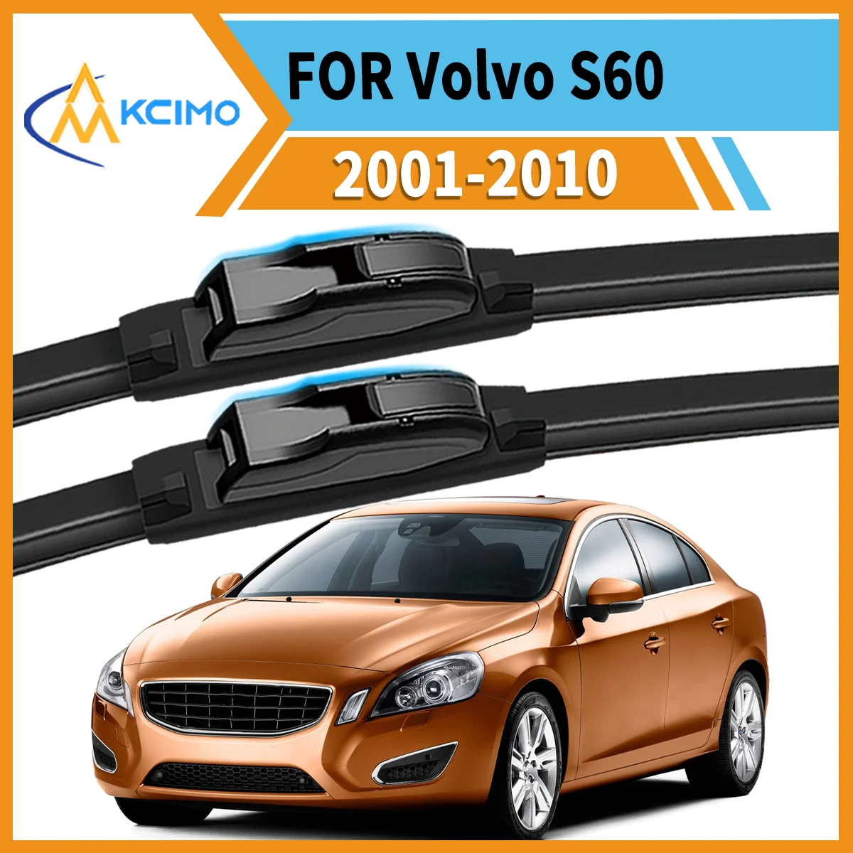 

Essential Safety Duo 2 Front Wiper Blades for Volvo S60 2001-2010 Year-Round Clear Vision & Quiet Smudge-Free Operation