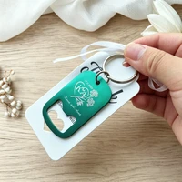 20-100pcs Personalized Engraved Keychains Bottle Opener Wedding Favors Gifts For Guests Party Baptism Custom Souvenir Company 6