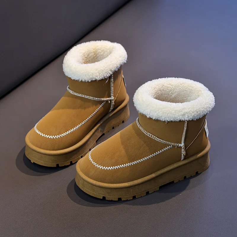 Winter Child Boot 2025 New Classic Child Velvet Boots Fashion Girl Anti Slip Comforta Shoes Children's Versatile Warm Snow Boots