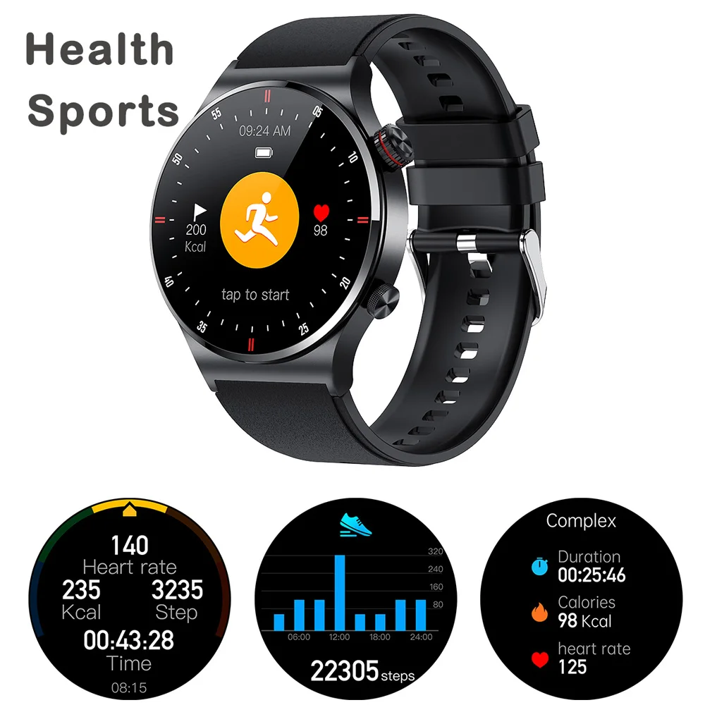 Nowy inteligentny zegarek NFC Blue Tooth Call Mężczyźni EKG PPG Monitor ciśnienia krwi Fitness sportowy Inteligentny zegarek biznesowy IPS Dla IOS Android