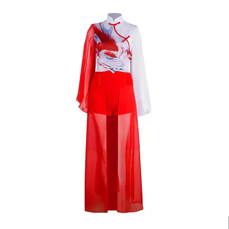 Tenues de performance de danse jazz de style chinois pour femmes, ensemble de fête d'Halloween pour adultes, vêtements de danse de tambour, chant trempé, Kpop, nouveau, XH875