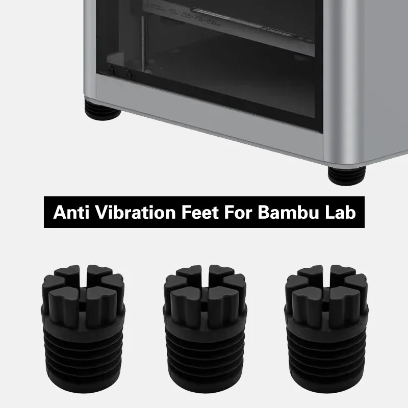 Feet For Bambu Lab P1S Bambulabs X1 Carbon Anti Vibration Feet Anti-slip Dust-proof Rubber Foot Pad Fit Bambulabs 3D Printer