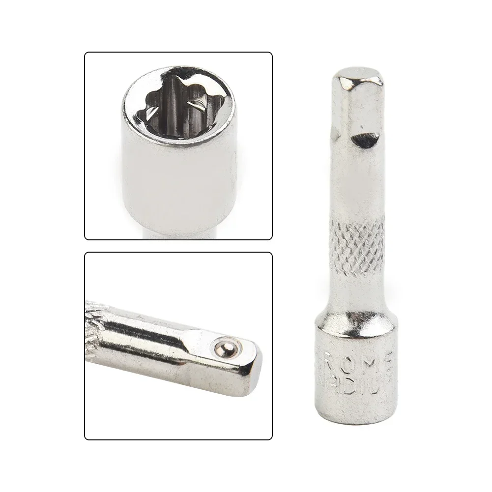 Quality Useful New Extender Bar Sleeve Wrench Rustproof Small Square Rod Wrench Ratchet Socket Silver 1/4 Inch