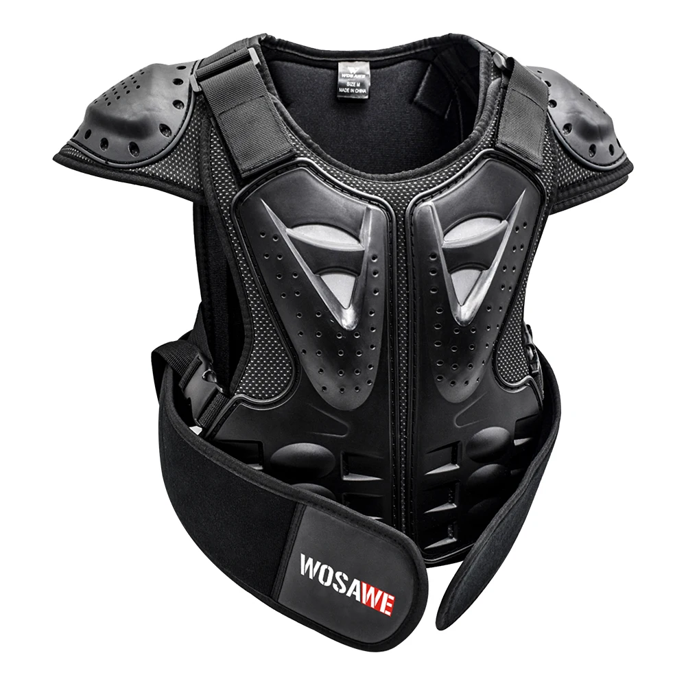 WOSAWE MTB Motorcycle Chest Vest Children Kids' Sports Jacket Gear Bicycle Snowboard Hockey Back Chest Ski Chest Vest