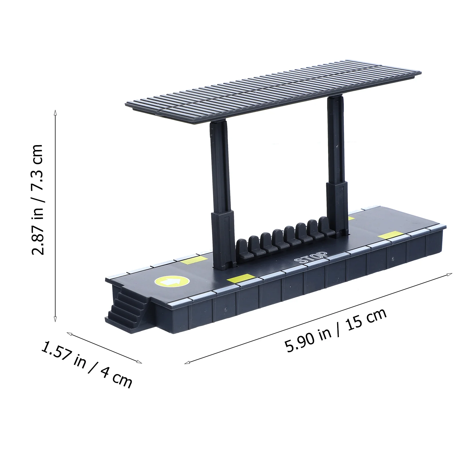 Plataforma de estación de ferrocarril de plástico duradero, tren de simulación, accesorio de paisaje decorativo, modelo de plataforma, 2 uds.