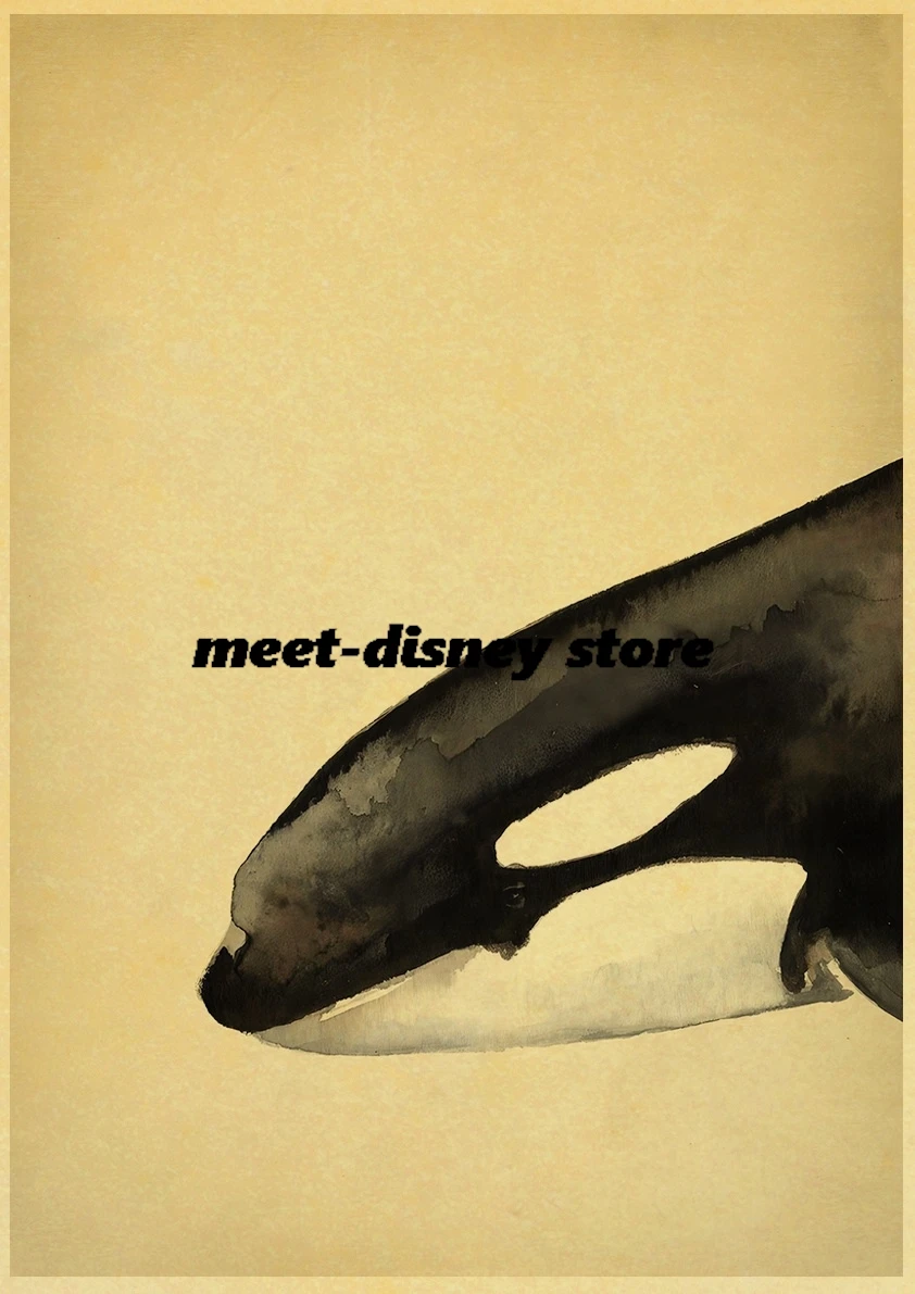 Shark Combination Posters Home Decoration Landscape Coffee Bar Home Modern Cafe Room Wall Art Kraft Paper Print Decor Poster