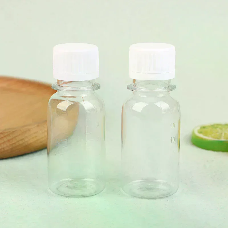 /TPz/60ML Small Plastic Bottles Ginger Bottles With Caps Mini Juice Bottles Reusable Liquid Bottle Container Leak Proof 5Pcs