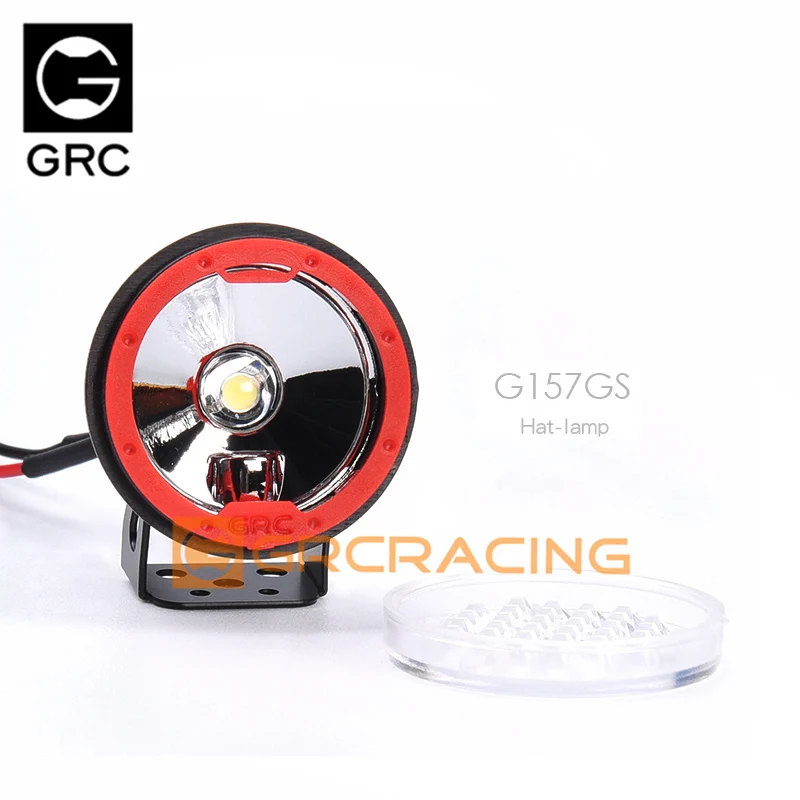 GRC simulation 22mm circular LED spotlights with straw hat headlights suitable for 1:10 RC TRX-4 scx10 modified accessories