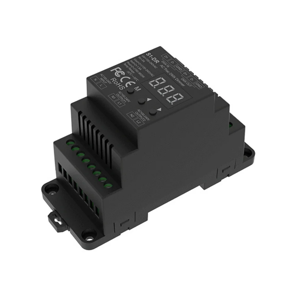 AC 100-240V RDM 2 Channel Phase MOSFET Dimmer With Digital Display For LED Incandescent Halogen Light