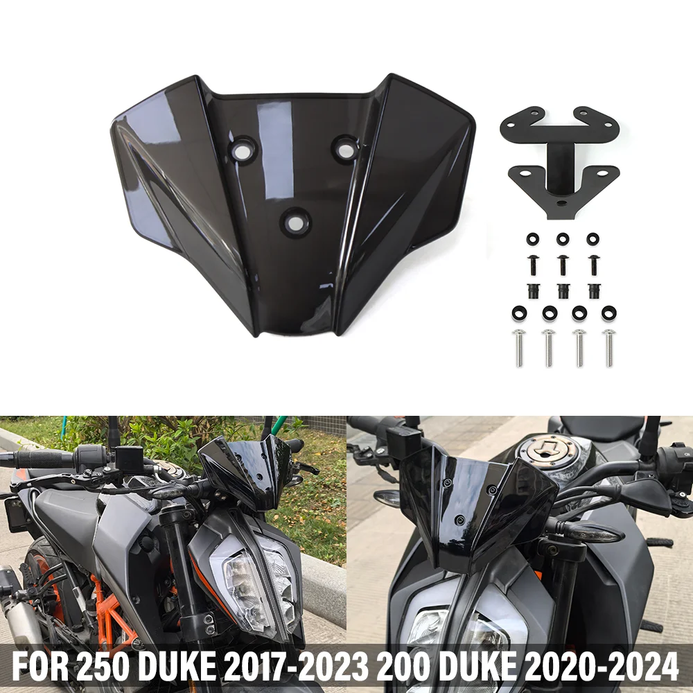 ​ Motorrad-Frontscheibe Windschutzschild Windabweiser Schutzvorrichtung FÜR 250 DUKE 2017-2023 200 DUKE 2020-2024 DUKE250