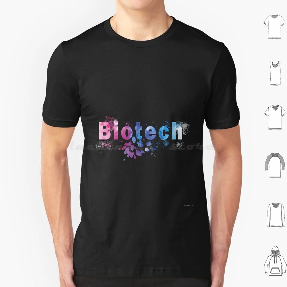 Biotech Color Splash And Leaves T Shirt Cotton Men Women DIY Print Leaves Biotech Biotechnology Biology Science Pink Blue