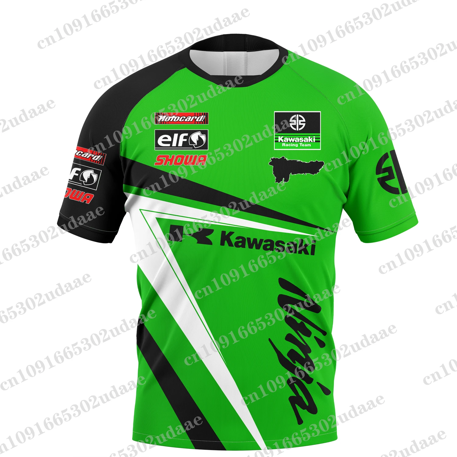 2024 summer Kawasaki Moto Sport T-Shirt For Motocross Fans 3D T Shirt Men Motorcycle Graphic Print Racing Teamwear