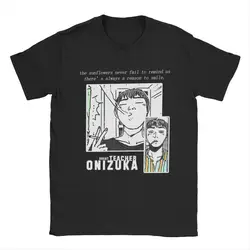 Men's Great Teacher Onizuka Sunflower T Shirts GTO Anime 100% Cotton Clothing Fashion Crewneck Tee Shirt Printed T-Shirt