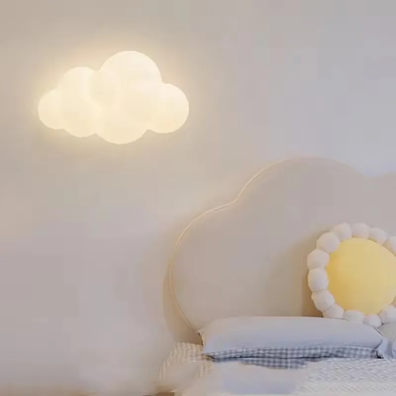 Nordic Cloud Wall Light LED Warm White Wall Lamp for Kids Room Bedroom Living Room Home Decor Indoor Wall Sconce