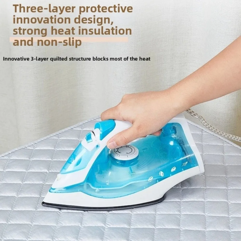 Large Folding Laundry Ironing Mat Heat Resistant Anti-Slip Tabletop Iron Pad Efficient Thickened Ironing Board Blanket