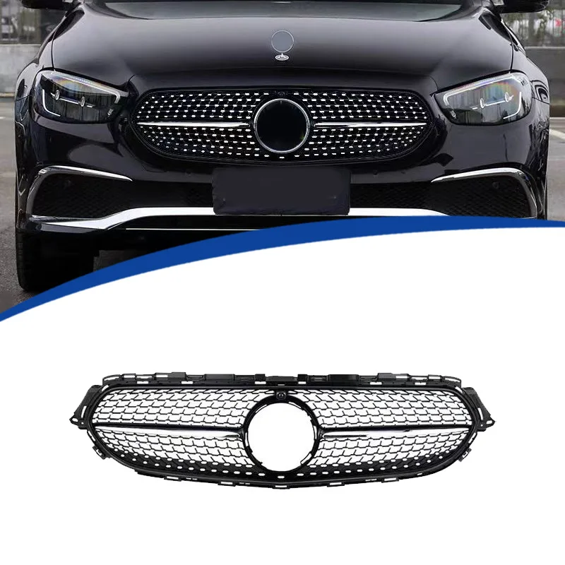 Applicable to the 2021-2023 E-Class standing standard version W213 modified GT vertical terms grille ABS original car