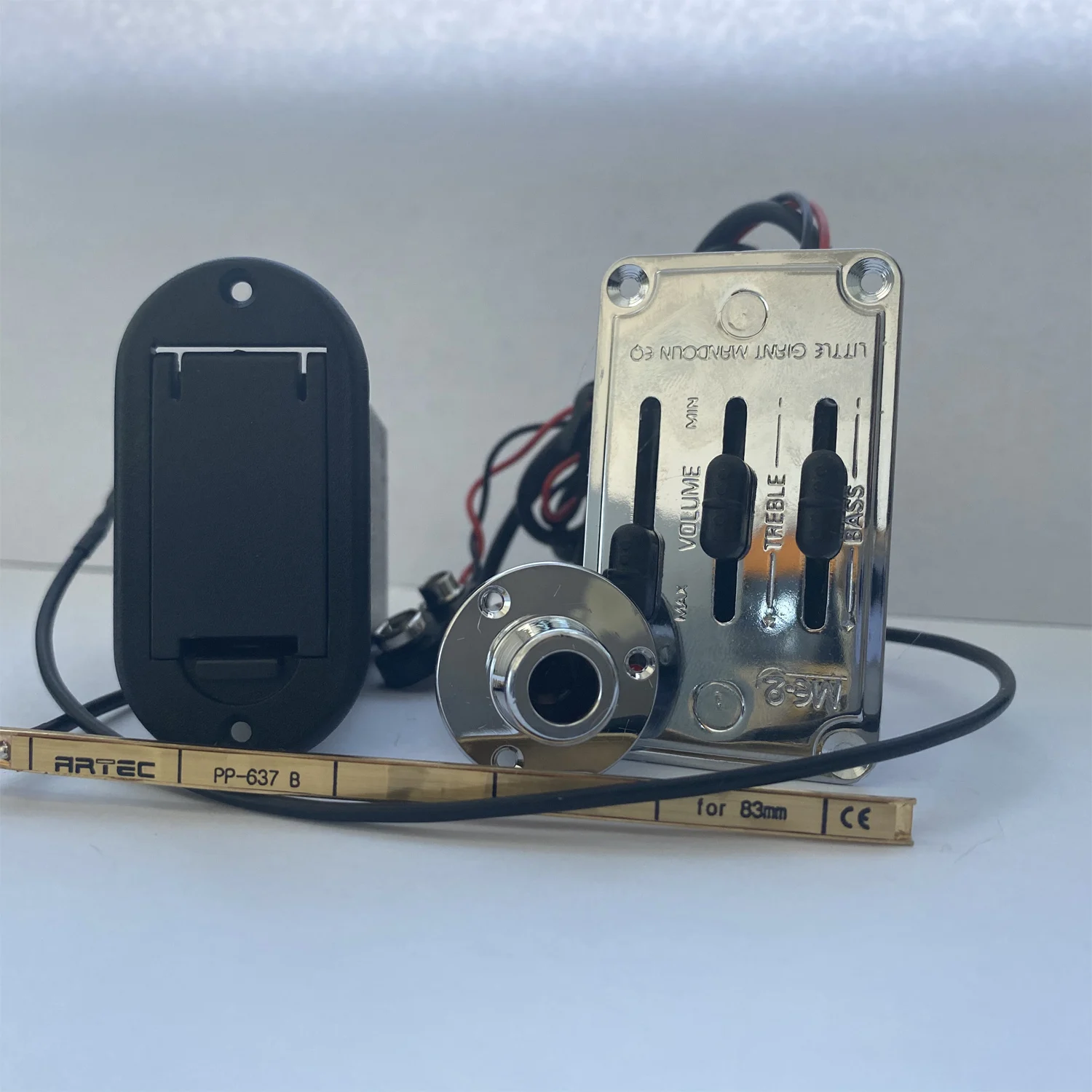 Artec 2 band EQ include 9 V battery case,saddle pickup for Slim body guitars and Mandolins(ME2)