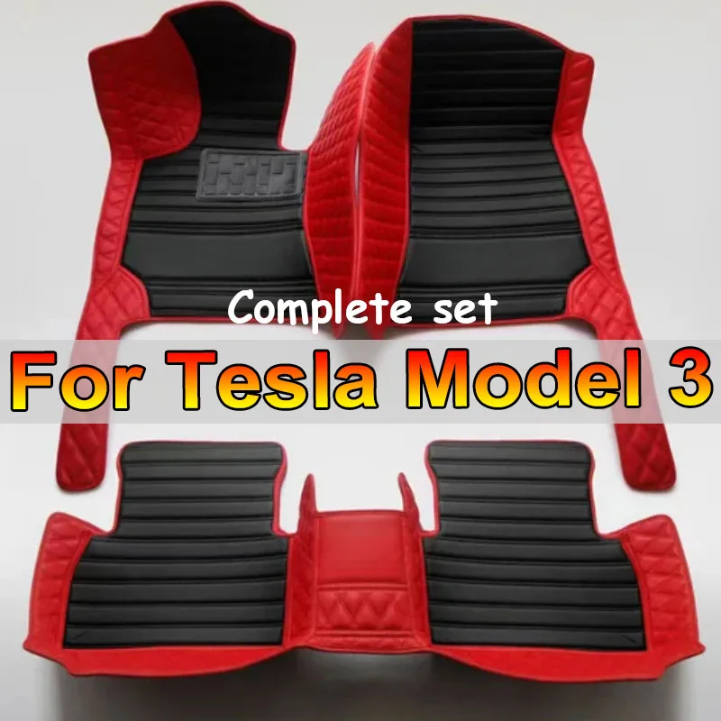 Alfombrillas de cobertura completa 3D personalizadas para coche Tesla, Model 3, 2019, 2020, 2021, 2022, accesorios interiores