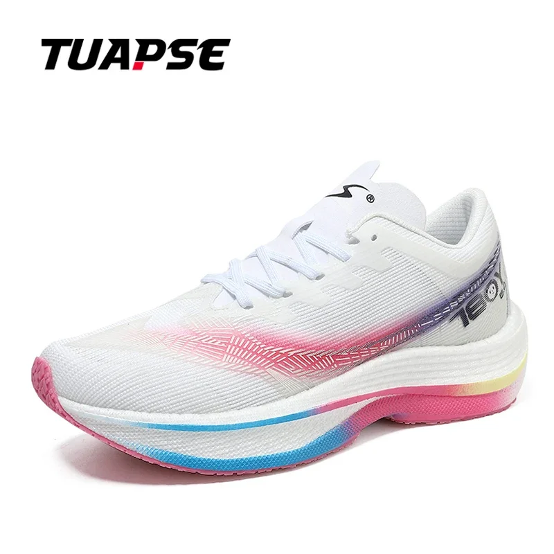 

TUAPSE 2024 Quality Luminous Couple Running Shoes Soft Bottom Carbon Plate Professional Marathon Running Shoes For Men Woman