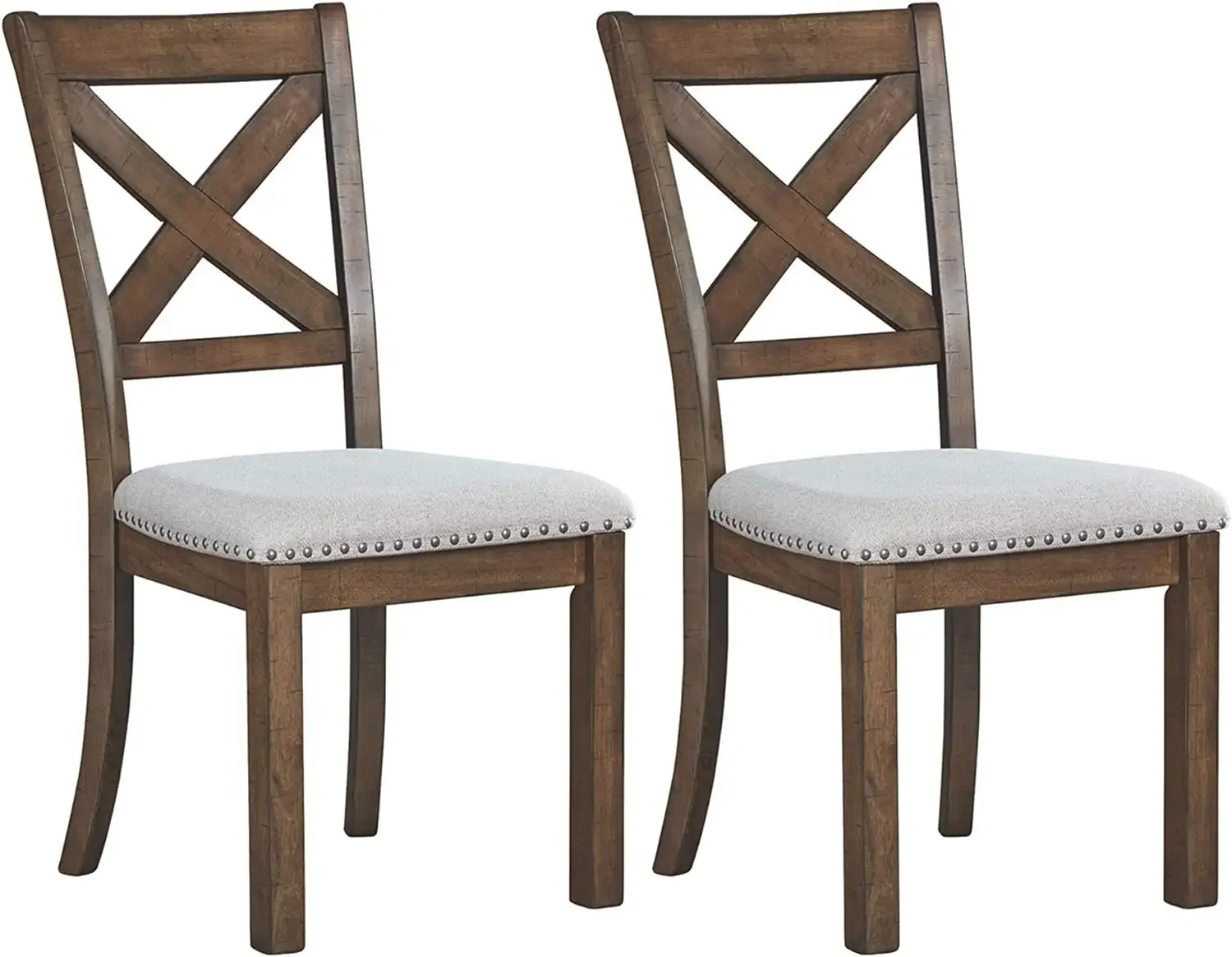 

Modern Farmhouse 19" Upholstered Dining Room Chair, 2 Count, Brown