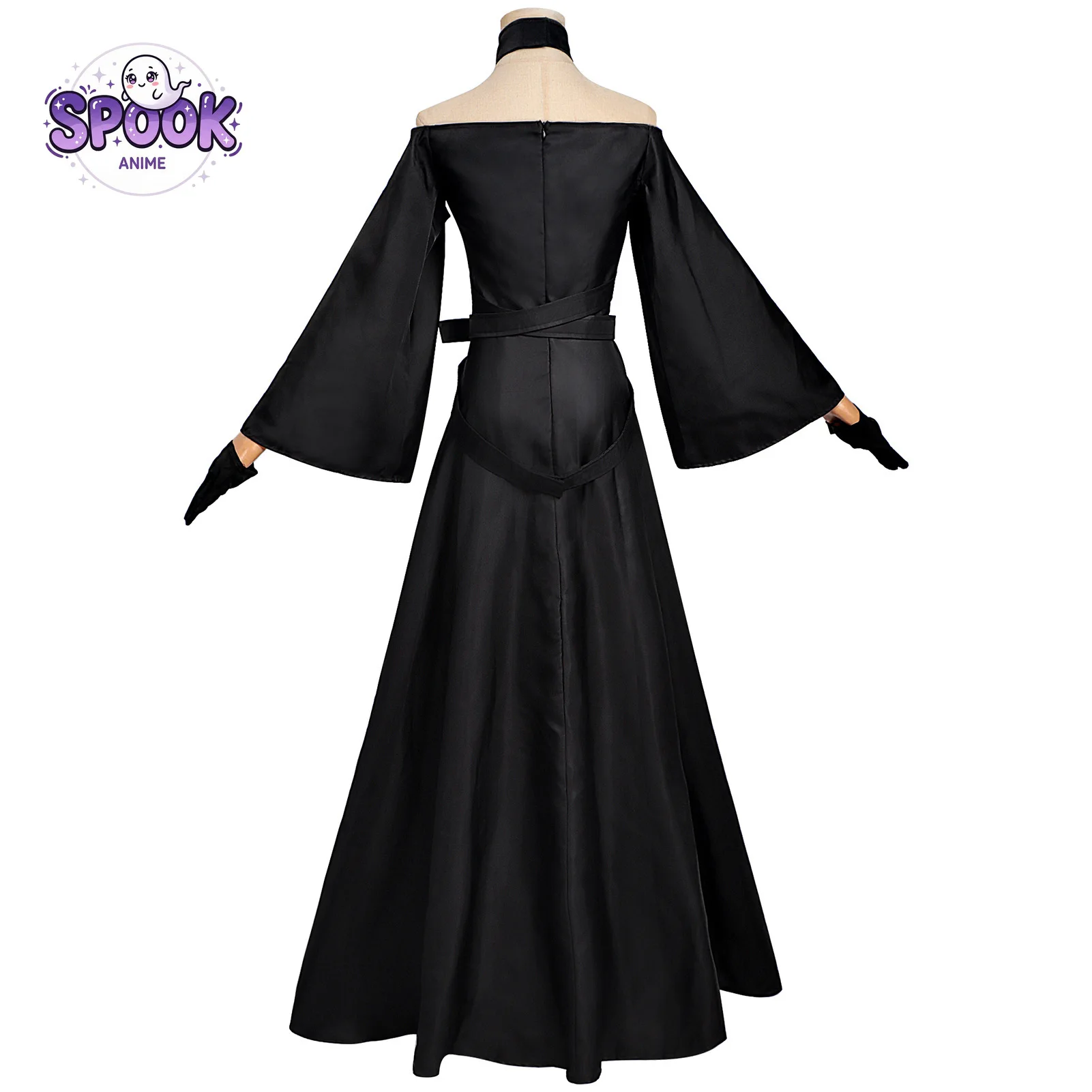 Black Dress Velvet Cosplay Ribbon Hero Full Set Role Play Uniform Outfit for Women Halloween Party Anime Stage Show Carnival view 4