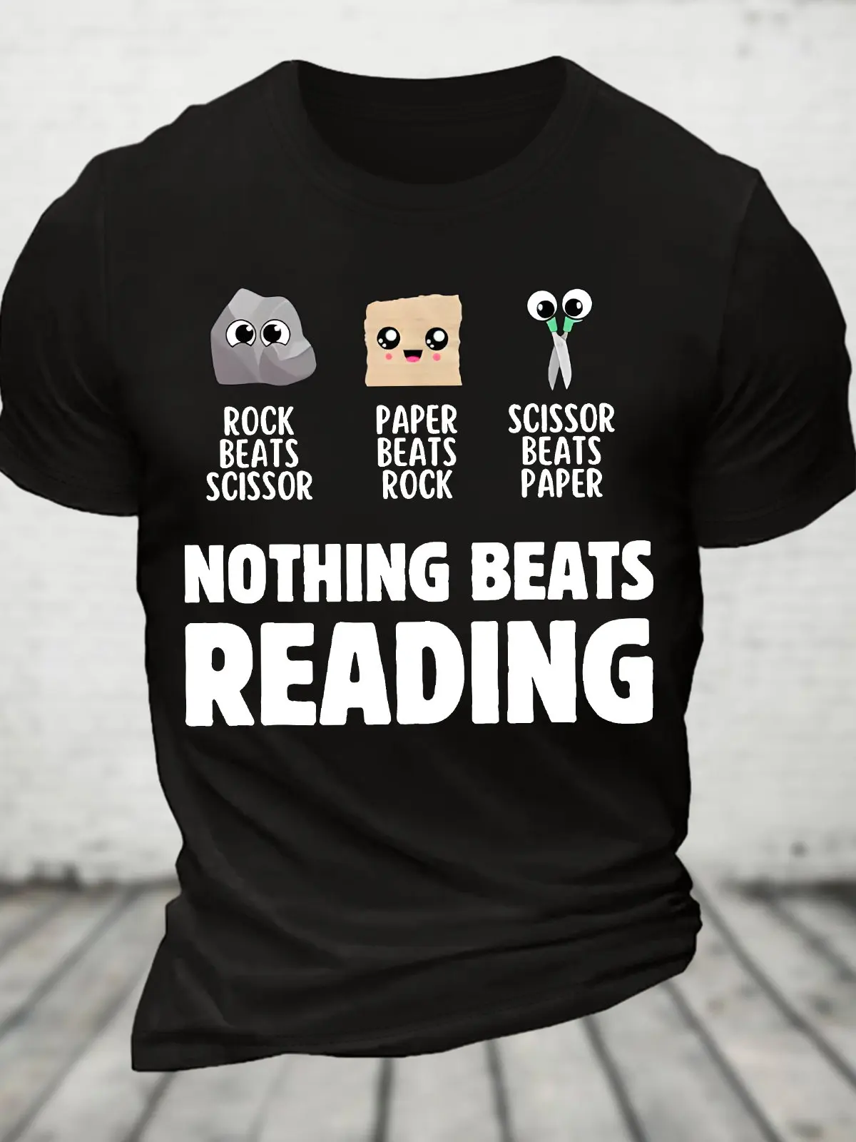 Nothing Beats Reading Librarian Book Bookworm Short Sleeve T-Shirt