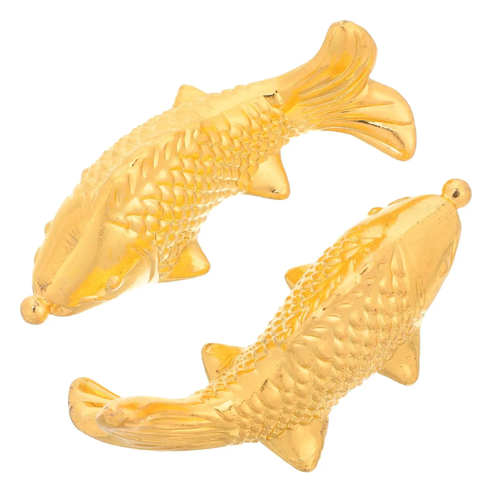 

2 Pcs Koi Fish Chopsticks Hold Accessories Tableware Calligraphy Brush Holder Rests Holders Golden Animal Desktop Ornament