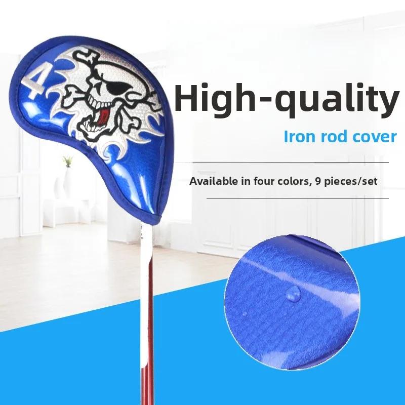 new-golf-iron-on-bag-skull-pattern-iron-protection-cover-pu-waterproof-fabric-4-colors-available-9-sets-for-men-golf-fans