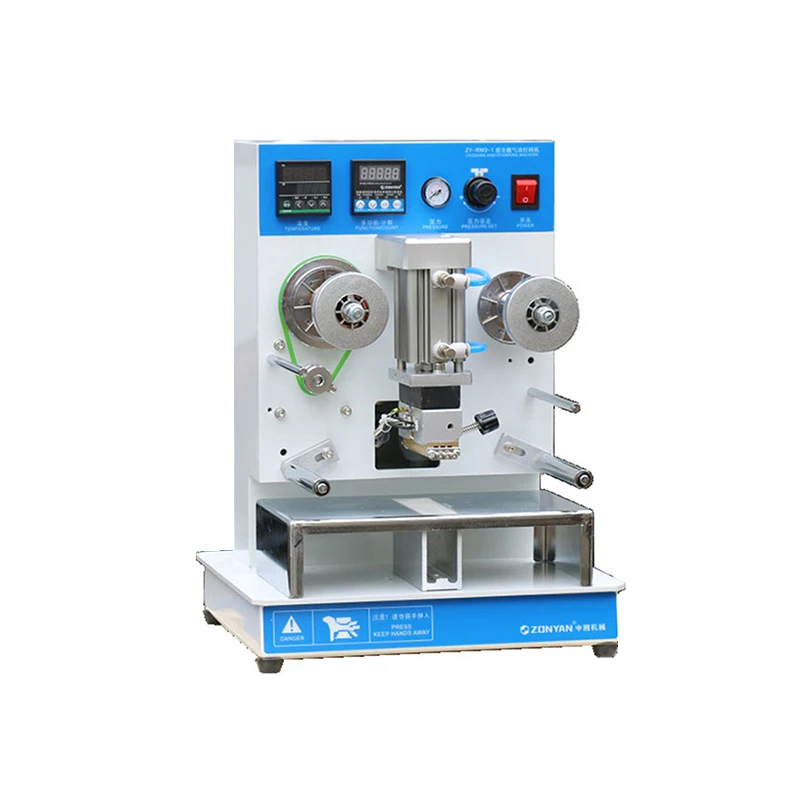 Pneumatic hot stamping machine Small coding machine indentation machine production  word grain automatic roll paper shoe insole