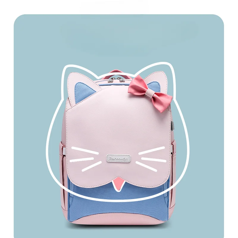 Children's Backpack Spine Reduced Protection Girls School Books Bags for Teenage Girls Kawaii College Student Kids Book Bag