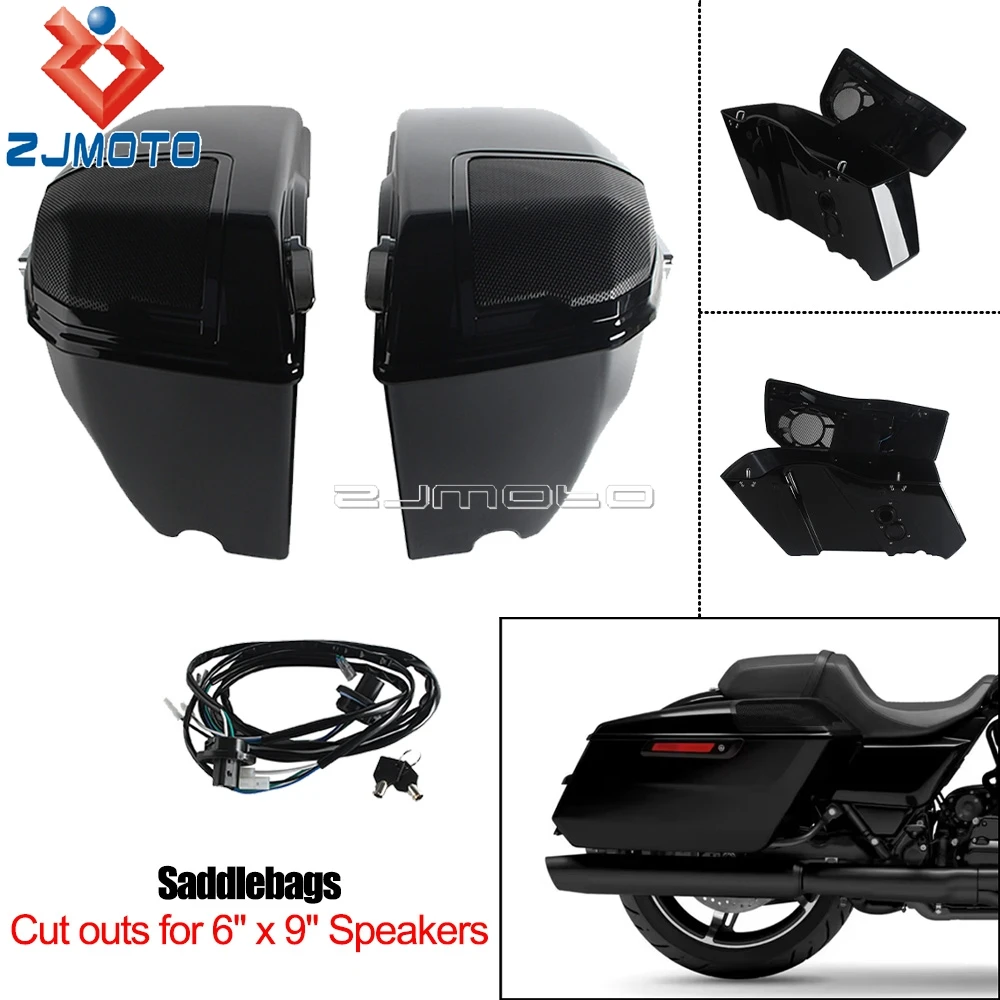 

Черные седельные сумки (комплект) для мотоциклов Harley CVO Street Road Glide FLHXSE FLHX FLTRX FLTRXSTSE FLHXU 2023+