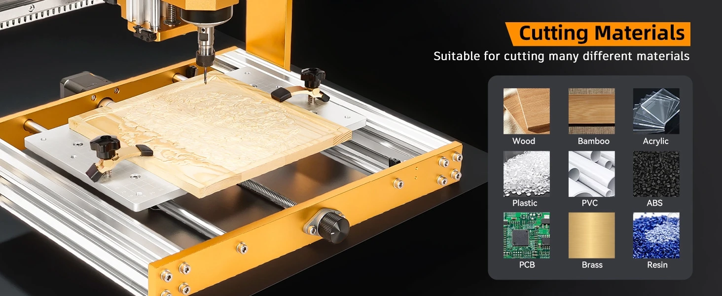 3018 PRO MAX CNC 3-Achsen-Holzgraviermaschine 500W Vollmetall-CNC-Fräsmaschine mit Offline-Funktion für MDF, PVC und Metallgravur und -schneiden – Detail 7