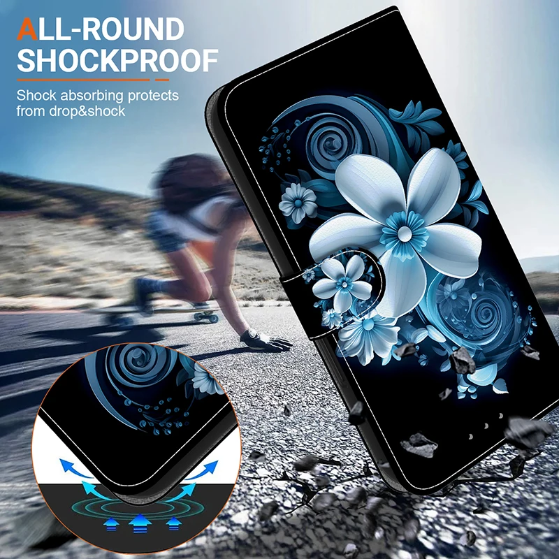 حافظة لهاتف سامسونج جالاكسي A07 4G A06 A05S A05 A04E A02 A04 A03 A01 Core Star فتحة للبطاقات غطاء المحفظة #4