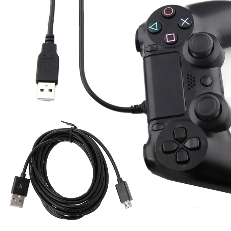 Long 3 Meter Micro USB Charge Charging Power Cable For PS4 Xbox One Controllers Drop Shipping