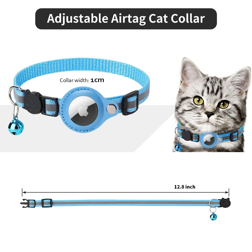 Airtag Case Collar for Cats with Protective Case for Anti Lost Locator Tracker Dog Accessories Reflective Pet Collars