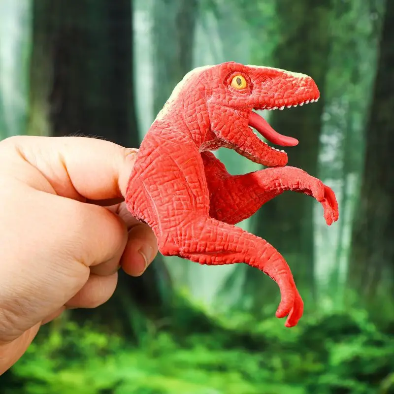Finger Puppet Dinosaur Stress Relief Toys PVC Finger Doll Tyrannosaurus Rex Parent-child Interaction Novelty Fidget Toys