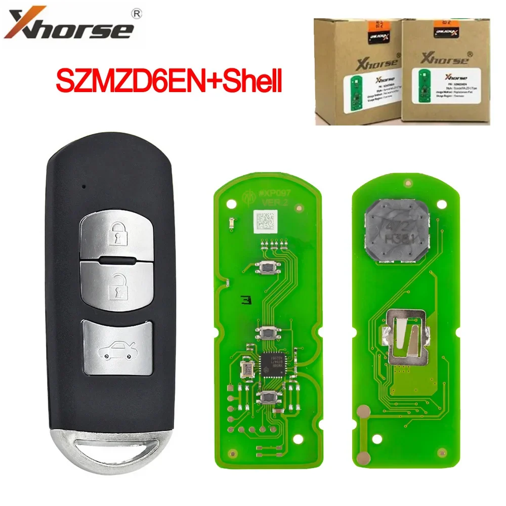 XHORSE XZMZD6EN Special Key PCB Board With 3 Buttons Shell Exclusively for Mazda Remotes Smart Key XZ Series XZMZD6