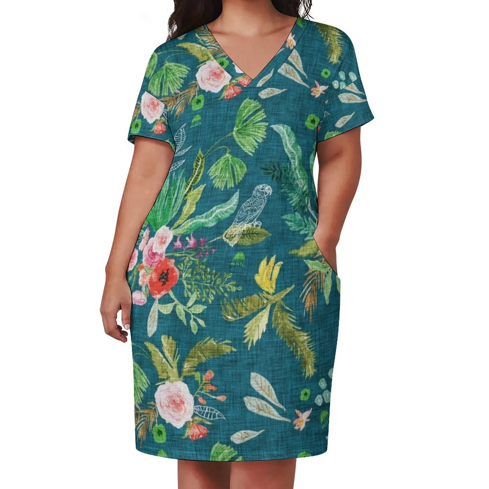 Vestido Floral con bolsillos para mujer, vestidos holgados para ocasiones especiales, 2024