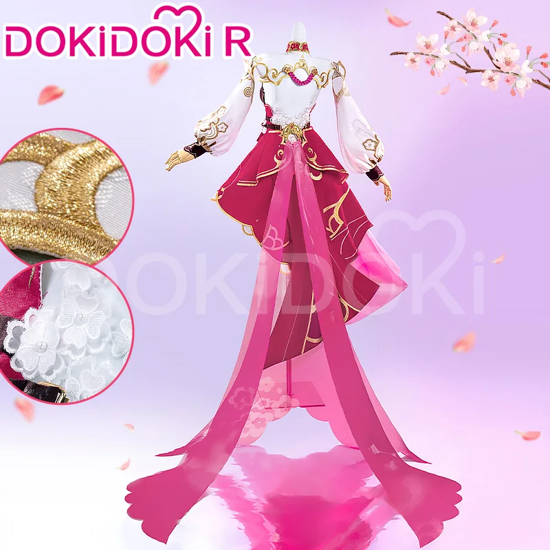 Elysia Cosplay Costume Game Honkai Impact 3rd Cosplay DokiDoki-R Women Cute Peachy Spring Costume Dress Elysia Cosplay Wig