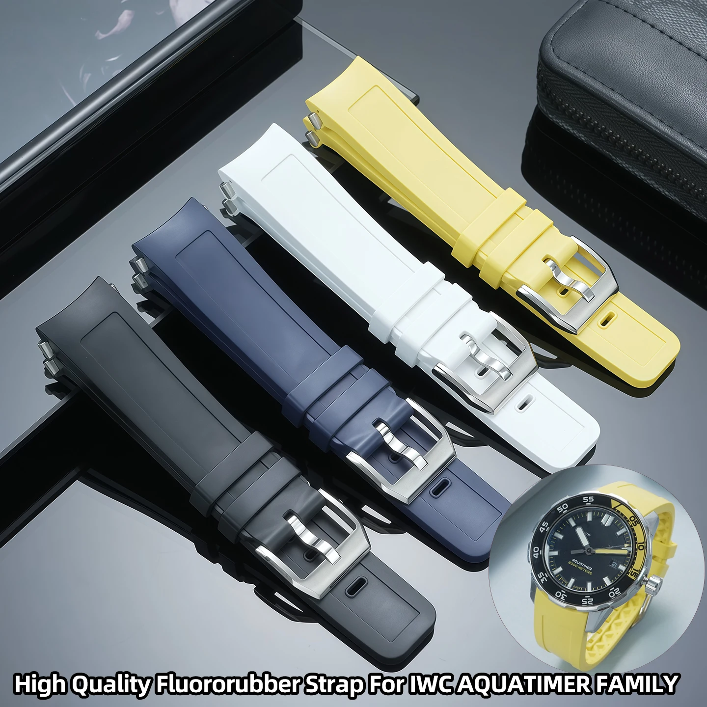 metal-interface-fluororubber-watchband-22mm-high-quality-for-iwc-aquatimer-family-iw356802-376705-376710-376711-series-strap