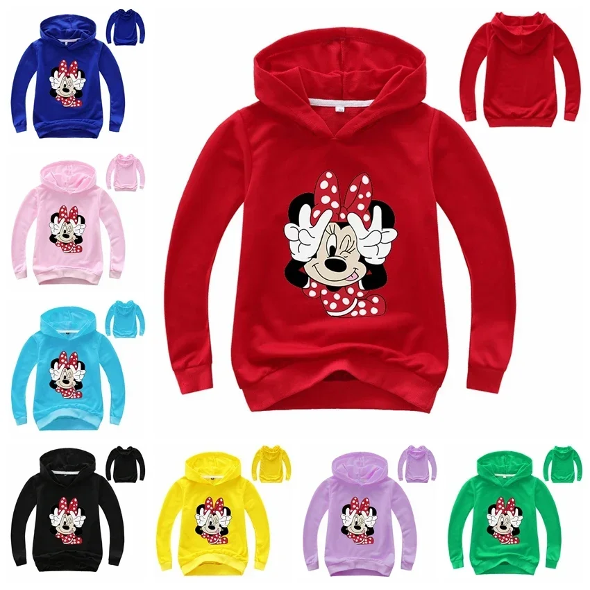 

Minnie Mouse Clothes For Toddlers Baby Boy Coat Girls Hoodies Sweatshirt Long Sleeve Casual T Shirt Kids Outfit Children Outwear