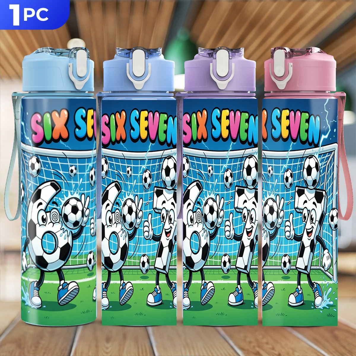 750ml 6/7 Cute Anime Cup Sports-Cap Squeezable With Straw Sports-Bottle Ideal Gift for Labor-Day Thanksgiving St-Patrick-Day