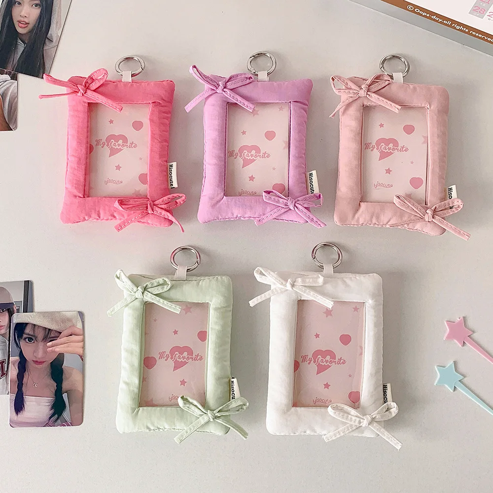 1 Pc Korean Mini Pillow 3 Inch Photocard Holder, Simple IDOL Card Protector. Display Bag Keychain Cute Fashion Accessories Decor